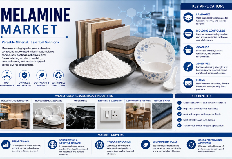 Melamine Market to Grow from USD 4,576 Million in 2026 to USD 6,789 Million by 2035 at 4.48% CAGR