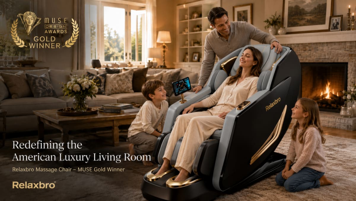Elevating the American Living Room: Relaxbro Massage Chair Wins MUSE Gold