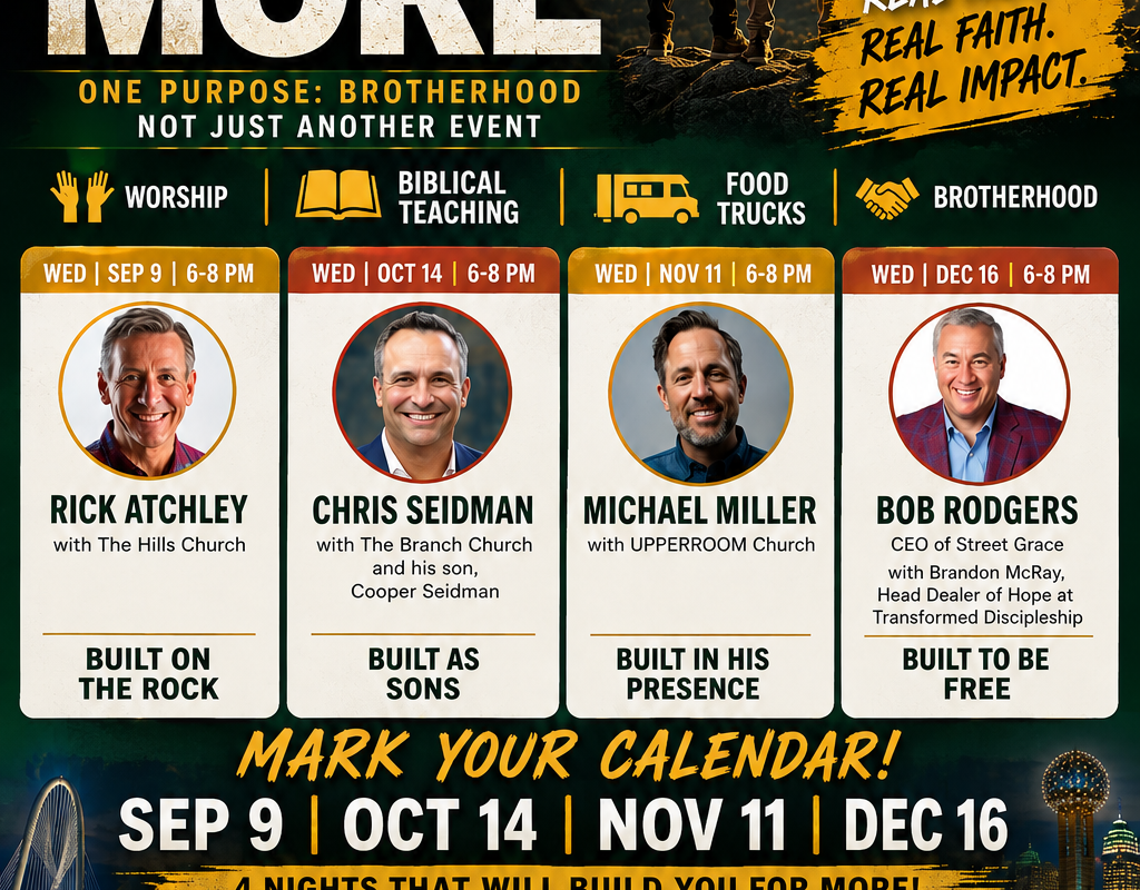 Built for More Invites Dallas Men to Four Free Nights of Faith and Brotherhood